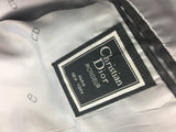 Christian Dior Monsieur Gray Pinstripe Satin Lapel Blazer