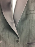 Christian Dior Monsieur Gray Pinstripe Satin Lapel Blazer