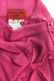 Emanuel Ungaro Silk Crepe Chiffon Bubblegum Pink Wrap Skirt - BOUTIQUE PURCHASE PRICE