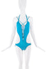 Pleinsud Blue Cut Out Lace Up Swimsuit