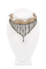 Erickson Beamon Silver Woven Bead Draped Chain Collar Necklace