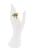 Roberto Cavalli Gold Silver Blue Semi Precious Stones Ram Ring