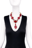 Armen Ra Ruby Red Crystal Necklace Set