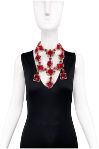 Armen Ra Ruby Red Crystal Necklace Set