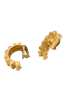 George Rech Gold Geometric Gear Half Hoop Earrings