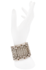 Jean Paul Gaultier Silver Wide Column Link Cuff Bracelet