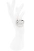 Calvin Klein Silver White Glass Oversized Ring