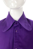 Vivienne Westwood Purple Orb Kipper Tie  & Vintage 70's Purple Penny Round Collar Shirt