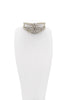 Christian Dior Silver Pavé Crystal Pearl Logo Leaf Embellished Choker Necklace