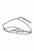 Christian Dior Silver Pavé Crystal Pearl Logo Leaf Embellished Choker Necklace