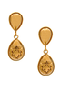 Gianfranco Ferre Gold Two Cherubs Double Drop Earrings