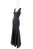 Alaia Dark Grey Cut Out Bias Cut Dress Gown
