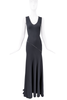 Alaia Dark Grey Cut Out Bias Cut Dress Gown