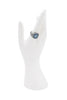 Vintage Silver Blue Enamel Cameo Signet Ring