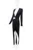 Alexandre Vauthier Black Ruched Cut Out Ring Gown