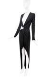 Alexandre Vauthier Black Ruched Cut Out Ring Gown