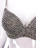 Vintage Crystal Diamond Showgirl Bra