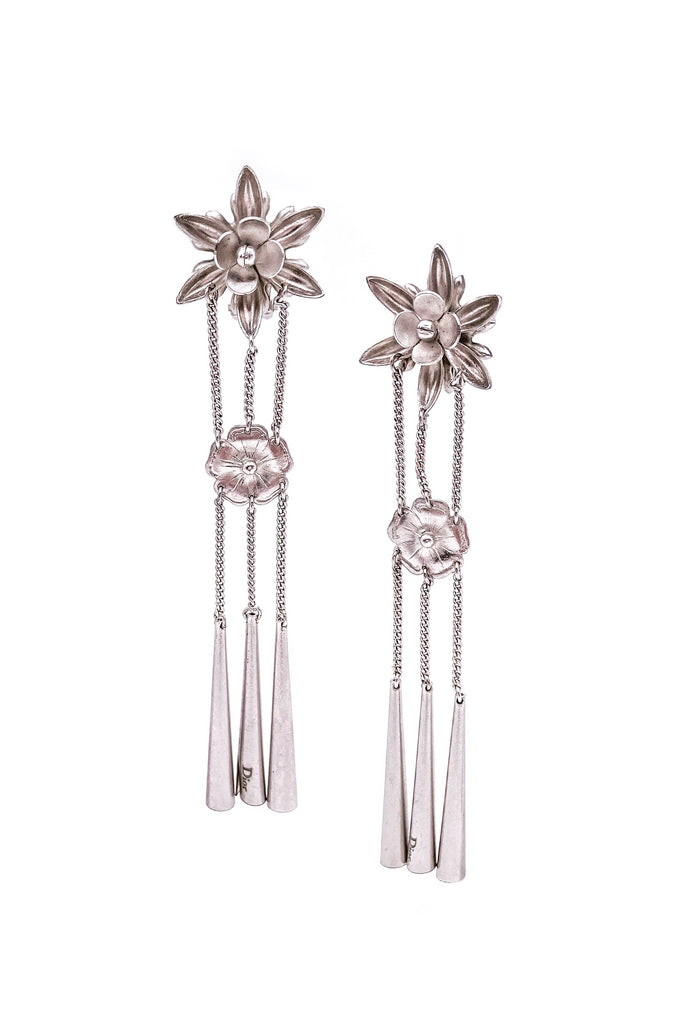 Christian Dior by John Galliano Flower Blossom Japanese Fall 2003 Earrings