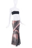 Roberto Cavalli Pink & Brown Giraffe Print Skirt
