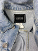 Versace Jeans Couture Oversized Denim Vest with Silver Medusa Buttons - BOUTIQUE PURCHASE PRICE