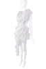AKNVAS White Ruffle Cut Out Dress