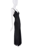 Dolce & Gabbana Black Bias Cut Sheer Exposed Boning Corset Dress Gown