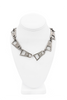 Louis Vuitton Silver Logo Large Zipper Link Chain Necklace