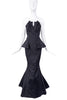 Oscar De La Renta Black Sleeveless Mermaid Bustier Corset Gown Resort 2013