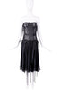 Dolce & Gabbana Black Corset Strippy Strap Draped Dress