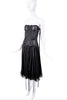 Dolce & Gabbana Black Corset Strippy Strap Draped Dress