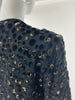 Valentino Chiffon with Gold Lurex and Black Velvet Polka Dot Blouse - BOUTIQUE PURCHASE PRICE