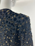 Valentino Chiffon with Gold Lurex and Black Velvet Polka Dot Blouse - BOUTIQUE PURCHASE PRICE