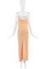 Paco Rabanne Orange Pink Peach Chain Link Slip Dress Gown