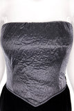Valentino Satin Quilted Corset Dress with Velvet Flounce Hem - BOUTIQUE PURCHASE PRICE