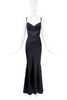 Roberto Cavalli Black Silk Bustier Corset Dress Gown