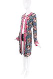 Dolce & Gabbana Blue Pink Multicolor Floral Beaded Jacket Fall 1999