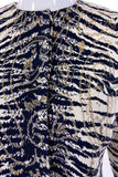Istante by Gianni Versace Zebra Print Gold Collarless Jacket - BOUTIQUE PURCHASE PRICE