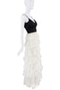 Givenchy Black White Ruffle Tulle Dress Gown