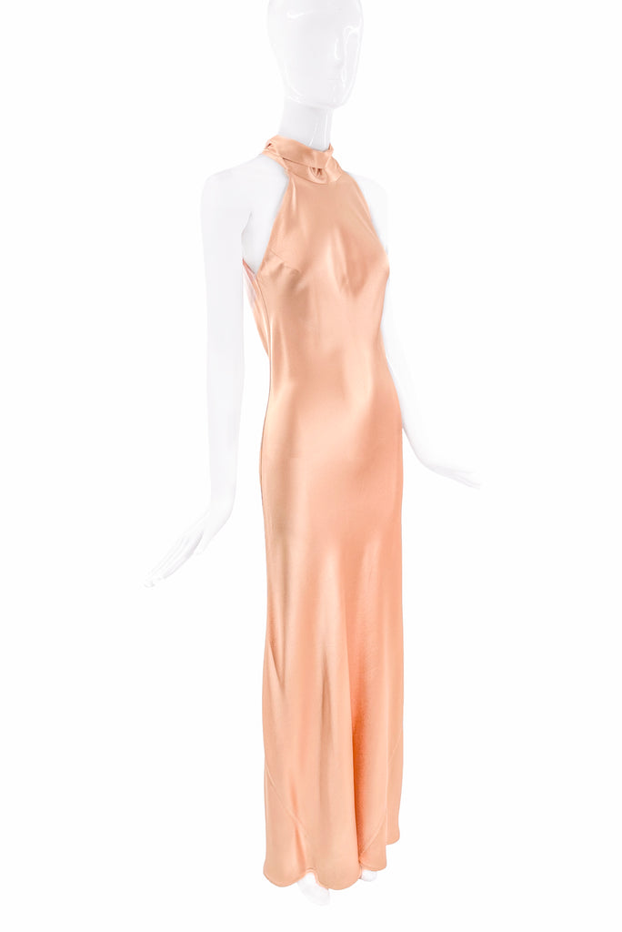 Ghost Pink Silk Tie Dress Gown