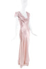 Ghost Pink Silk Draped Dress Gown