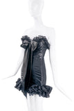 Dolce&Gabbana Black Lace Ruffle Dress 1992