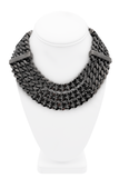 Burberry Blackened Silver Chunky Three Chain Link Necklace
