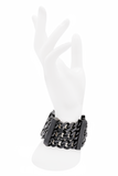 Burberry Blackened Silver Gunmetal Three Chain Link Bracelet