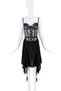 Oliver Theyskens Black Silver Floral Lace Sheer Corset Dress
