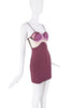 Nensi Dojaka Pink Mauve Sheer Mesh Tulle Ruffle Shell Bra Corset Bustier Mini Dress