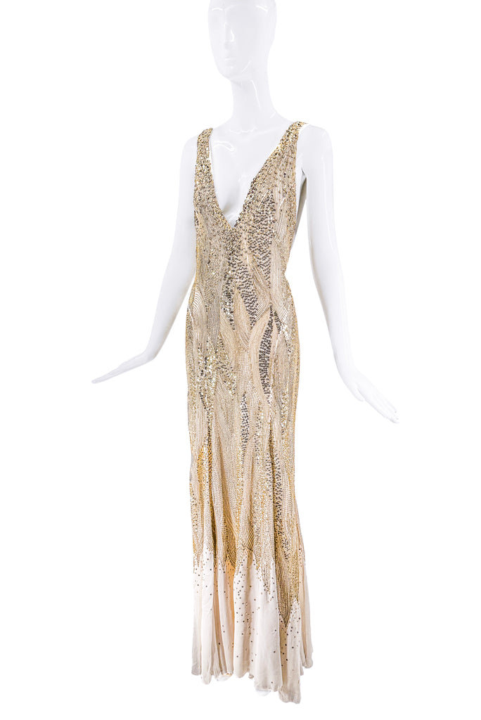 Roberto Cavalli Gown Sequin Embellished Gown