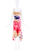 Roberto Cavalli Pink Multi Color Liz Taylor Eye Print Graphic Dress Gown Spring 2001