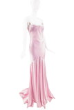 Roberto Cavalli Pink Bias Cut Dress Gown