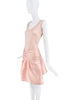 Christian Dior x Galliano Pink Silk Satin Accentuated Skirt Bow Dress