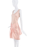 Christian Dior x Galliano Pink Silk Satin Accentuated Skirt Bow Dress